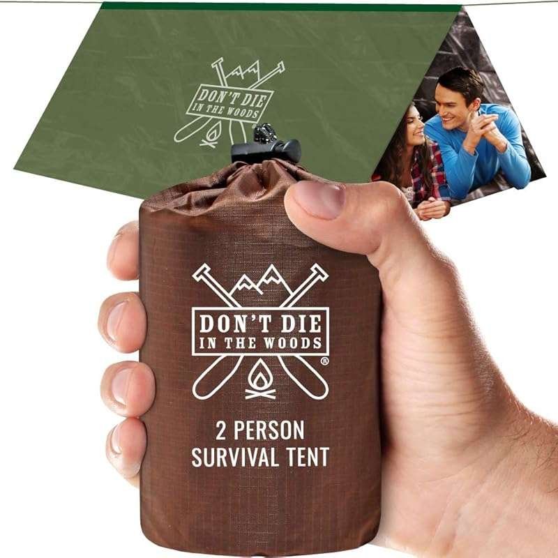 Don't Die In The Woods Survival Tent - Extra-Thick Mylar Thermal Tube 