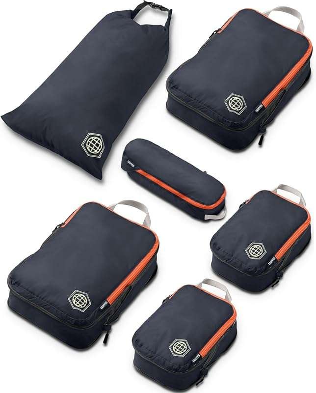 TRIPPED Travel Gear Compression Packing Cubes: Lightweight, Durable Cl