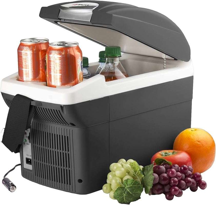 Wagan EL6206 6 Quart 12V Portable Electric Cooler Warmer Fridge for Car, RV, Camping Use