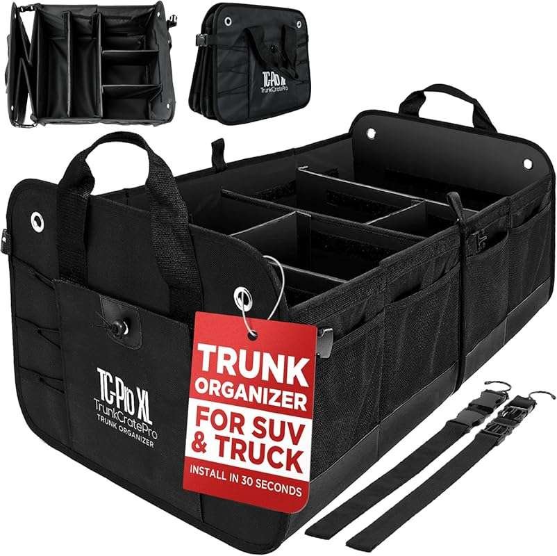 TRUNKCRATEPRO XL Premium Expandable SUV, Truck, Car Trunk Organizer fo