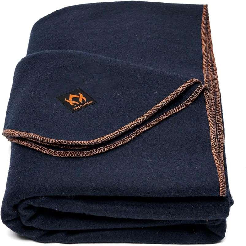 Arcturus Military Wool Blanket - Warm, Thick, Washable - Perfect for C