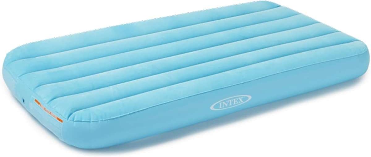 INTEX Cozy Kidz Inflatable Airbed: Fiber-Tech, Velvety Soft, Carry Bag