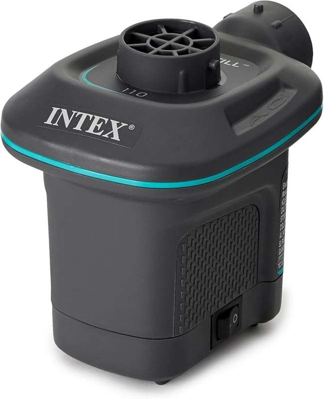 INTEX QuickFill Electric Air Pump for Air Mattresses, Kayaks, Boats & 