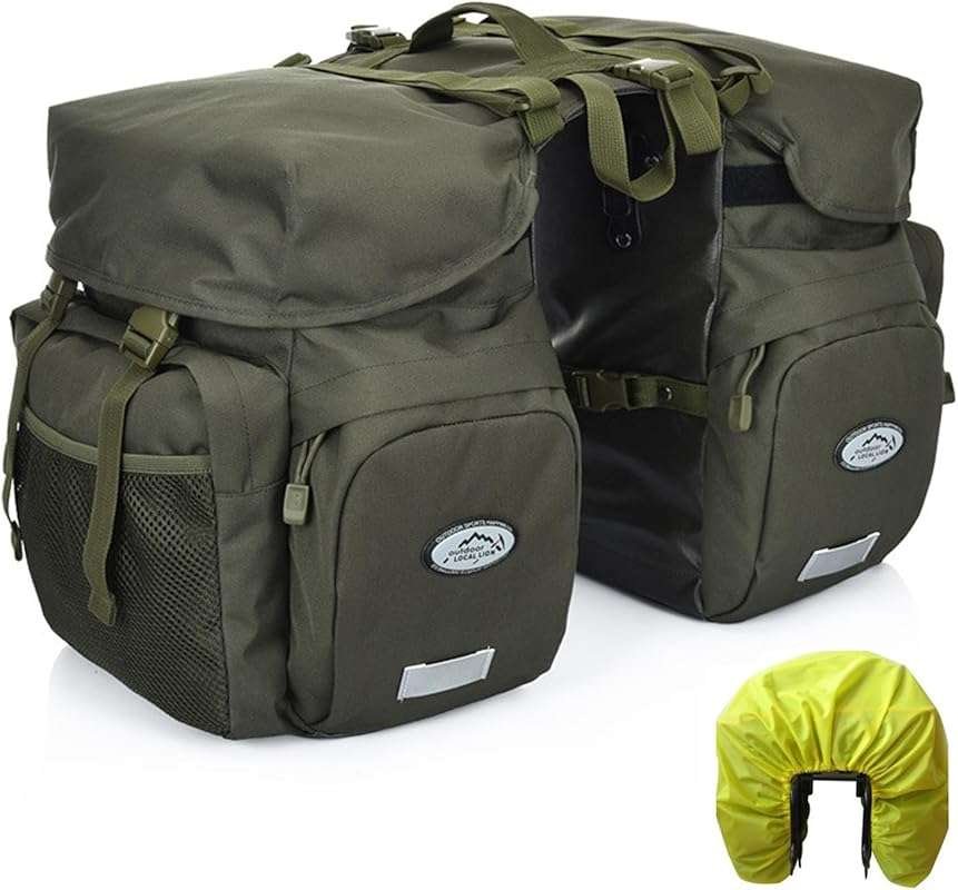 ZTZ 50L Waterproof Bike Panniers - Durable 600D Polyester Saddle Bags 