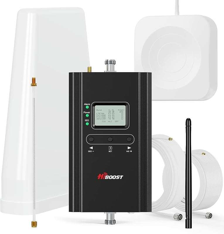 Hiboost 4000 sq ft Cell Phone Signal Booster for Home & Office, Boosts