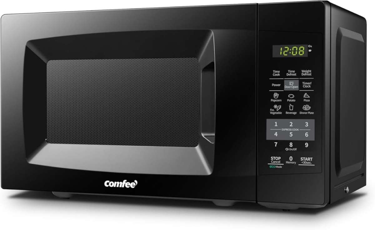 COMFEE' 0.7 Cu. Ft. 700W Countertop Microwave Oven with Sound On/Off &