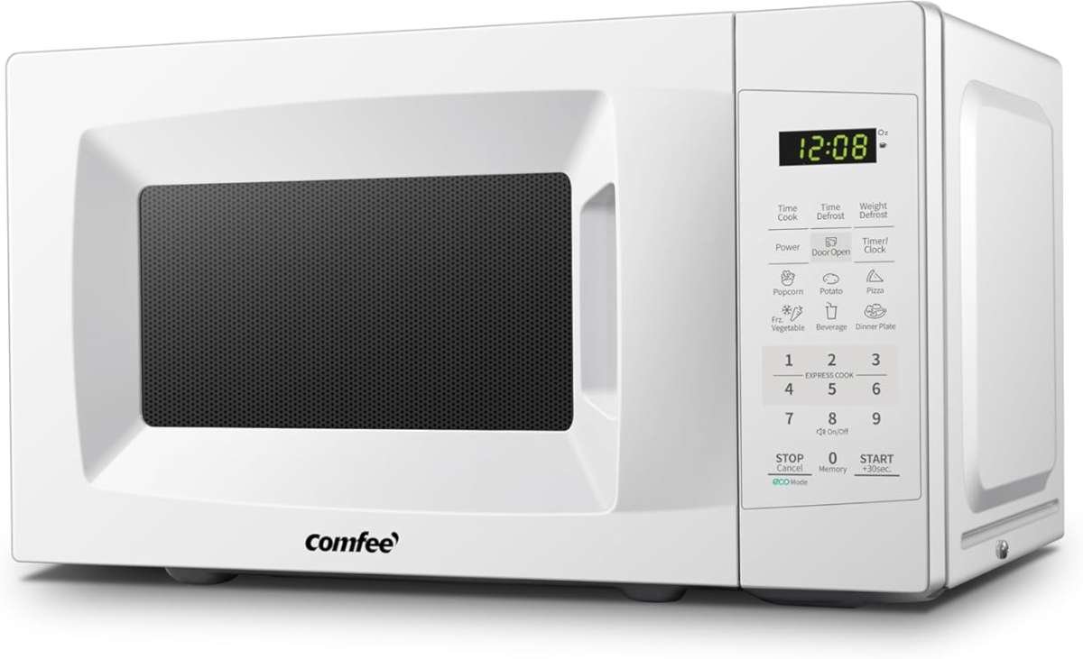 COMFEE' 0.7 Cu Ft Countertop Microwave Oven with ECO Mode, Sound Contr