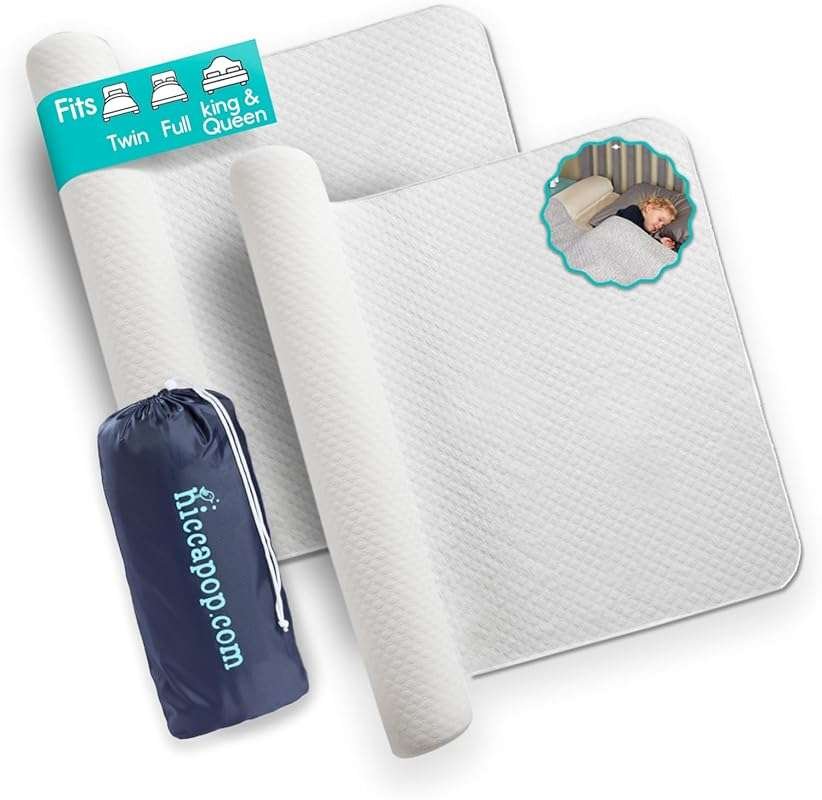 Hiccapop [2-Pack Inflatable Bed Rail for Toddlers | Portable, Blow-up 