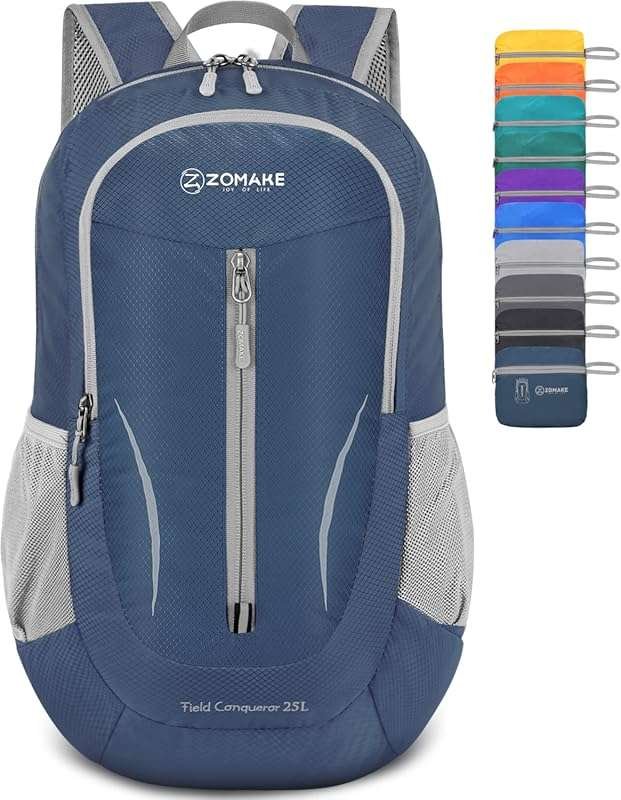 ZOMAKE 25L Ultra Lightweight Packable Backpack, Water-Resistant Foldab