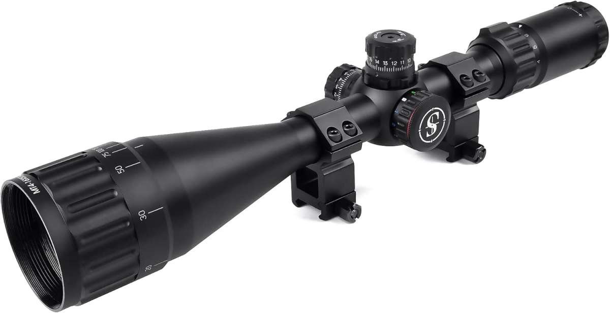 SNIPER 4-16X50 AOL Hunting Rifle Scope with Red/Green Illuminated Mil-