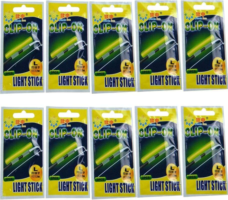 QualyQualy Clip-On Fishing Glow Sticks for Pole, Fishing Rod Tip Light