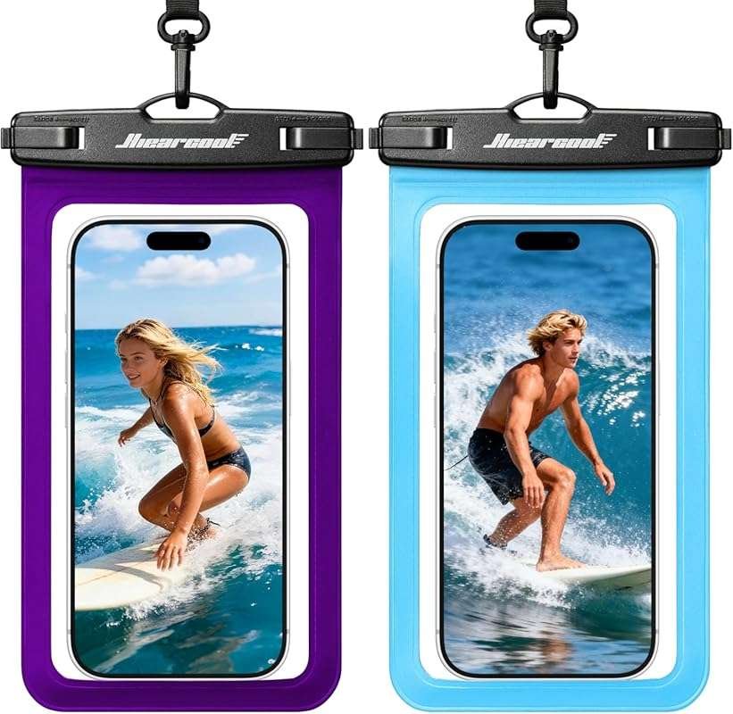 Hiearcool Waterproof Phone Pouch and Dry Bag for iPhone and Samsung Up