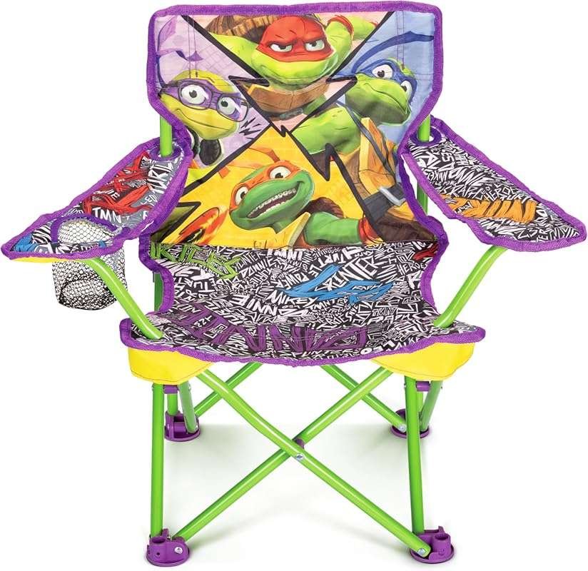 Teenage Mutant Ninja Turtles Foldable Kids Camping Chair with Safety L