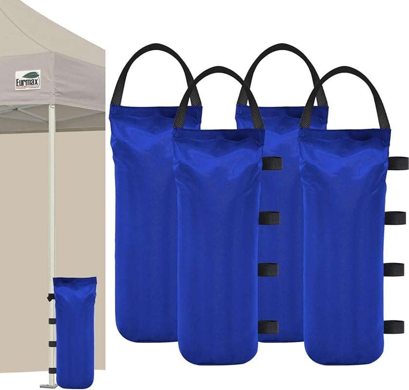 Eurmax USA 112 LBS Extra Large Canopy Tent Weights - Blue Sand Bags fo