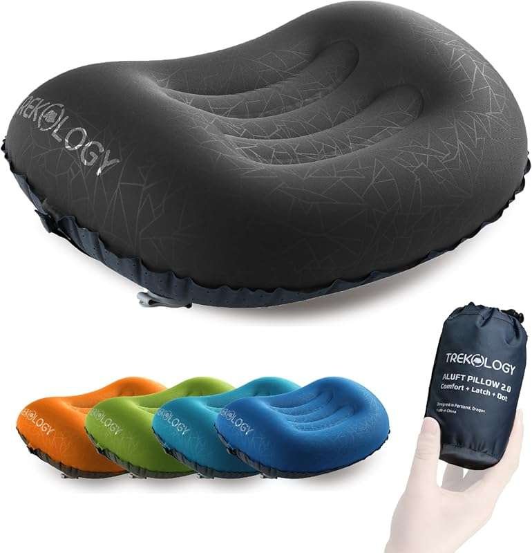 TREKOLOGY Ultralight Inflatable Camping Travel Pillow - ALUFT 2.0 Comp