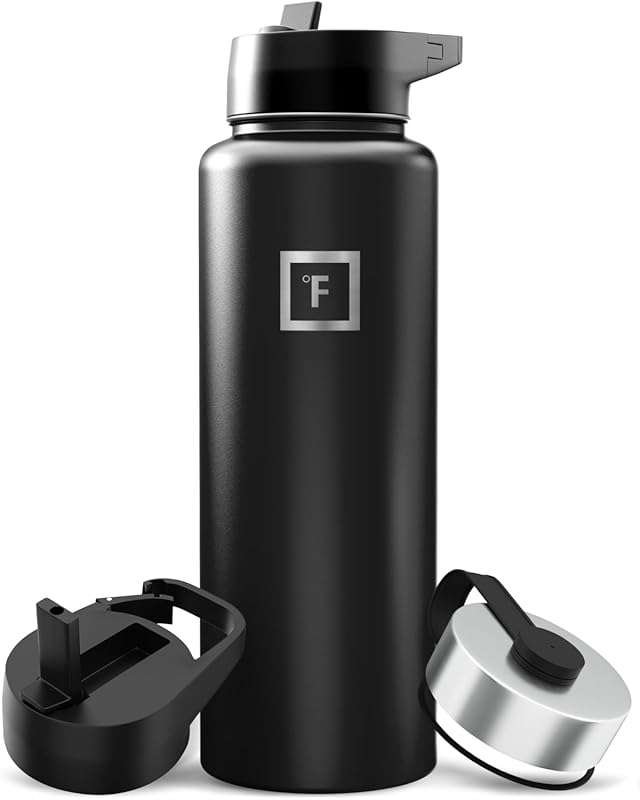 IRON °FLASK 40 oz Midnight Black Insulated Stainless Steel Water Bottl