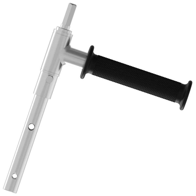 Ice Auger Drill Adapter with Handle, 18mm Output Shaft, Steel Cordless