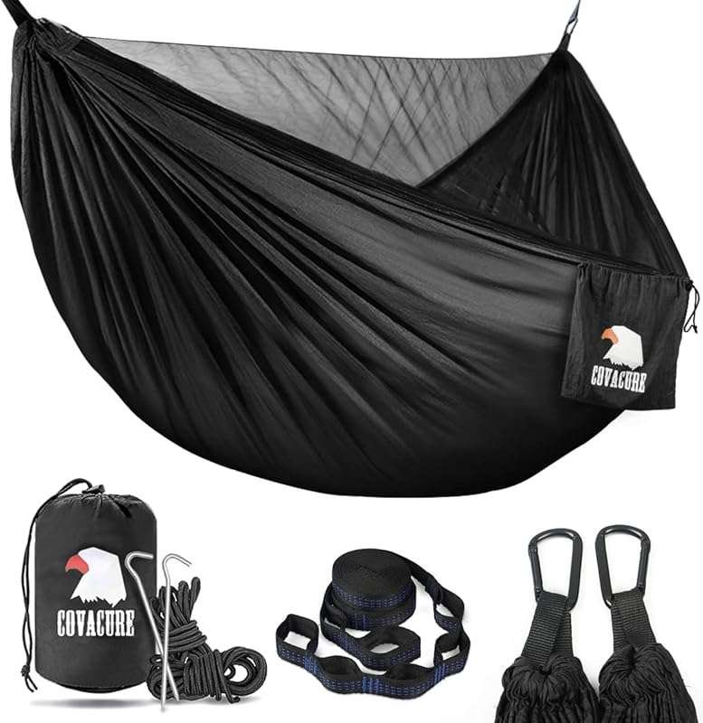 Covacure Camping Hammock: 772lbs Double Parachute Nylon Outdoor Gear f