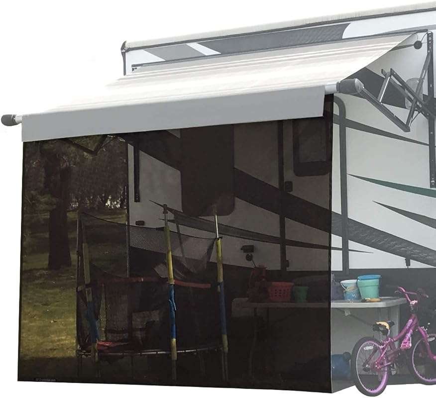Shadeidea RV Sun Shade Screen 8'X10'5'' Brown Mesh, UV Blocker for Mot