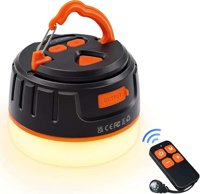 Sinvitron Rechargeable LED Camping Lantern with Remote, 1000LM, 150H R
