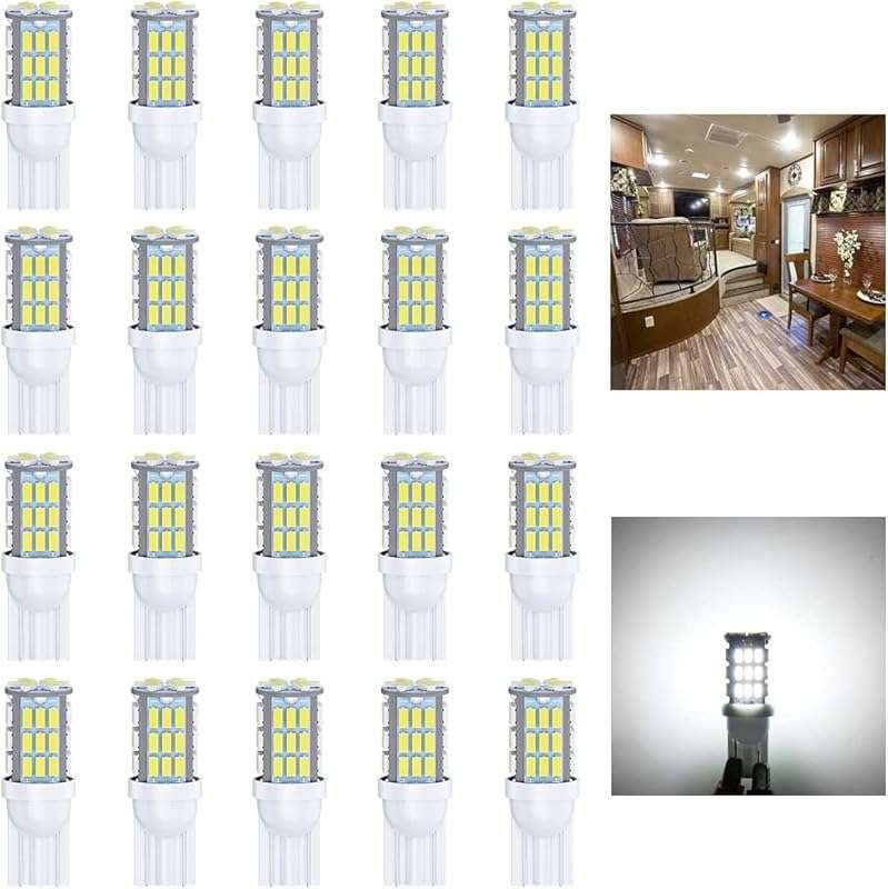 Antline T10 921 194 168 White LED Bulbs: Super Bright 42-SMD 3014 for