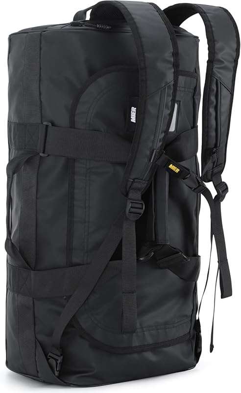 MIER Heavy Duty Water Resistant Convertible Duffle Backpack with Strap