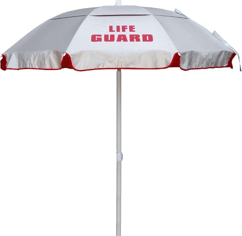 Kemp USA Lifeguard Solar Umbrella: Portable, UV-Protective Patio, Beac