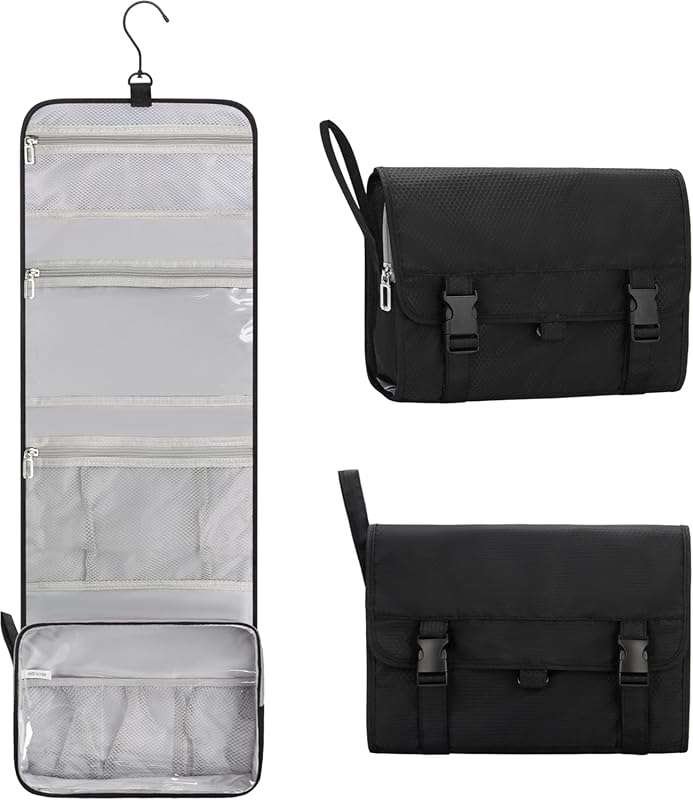 Relavel Hanging Toiletry Bag: Waterproof large makeup and wash bag org