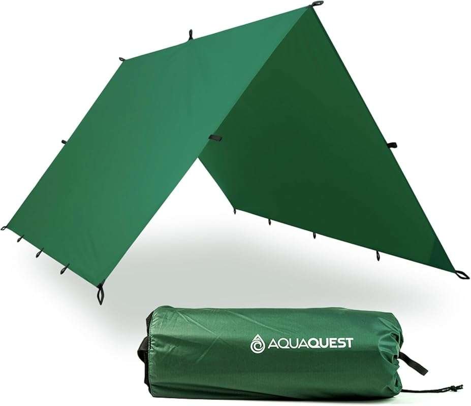 AquaQuest Guide Ultralight Tarp: Waterproof 5000mm Seam-Taped Ripstop 