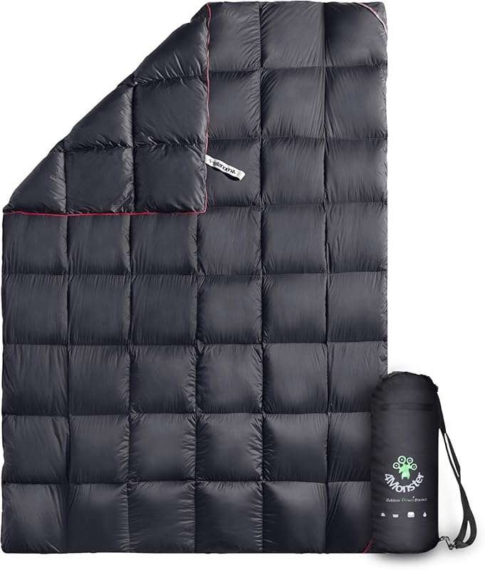4Monster Down Camping Blanket - Lightweight, Packable, Waterproof Outd