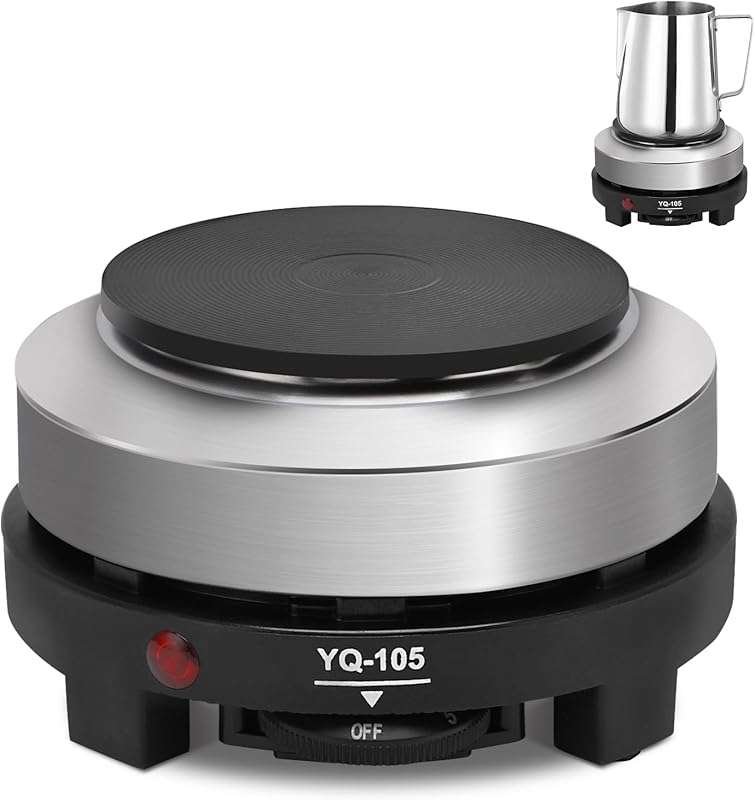 500 Watt Portable Electric Hot Plate for Camping and Low Watt Heating 