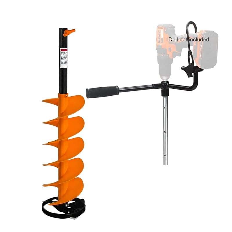 Nordic Legend E-Drill Nylon Ice Auger Combo with Universal Adapter and