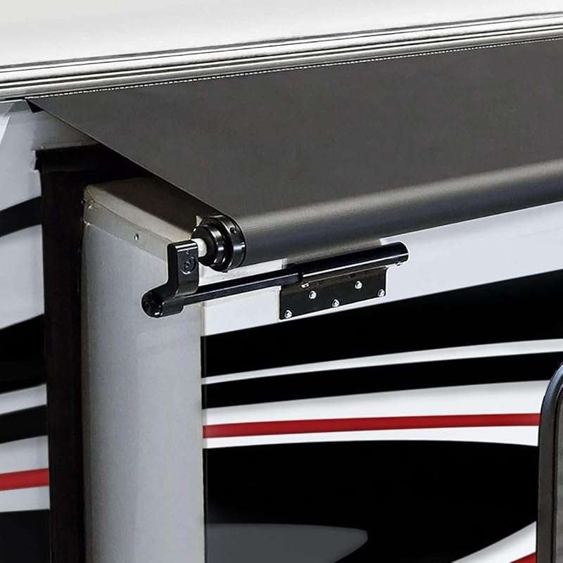 RecPro RV Slide Out Awning Fabric in Black or White, Various Size Opti