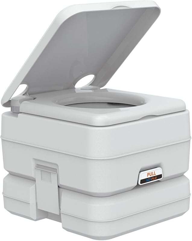 SEAFLO Portable Toilet: 2.6 Gallon Capacity for Marine, RV, Camping an