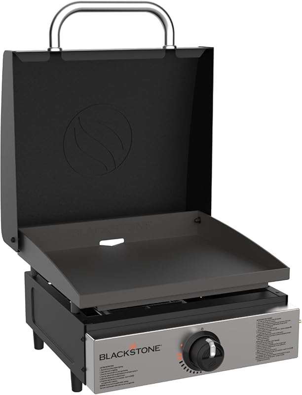 BLACKSTONE 17 Inch Portable Stainless Steel Propane Gas Flat Top Gridd