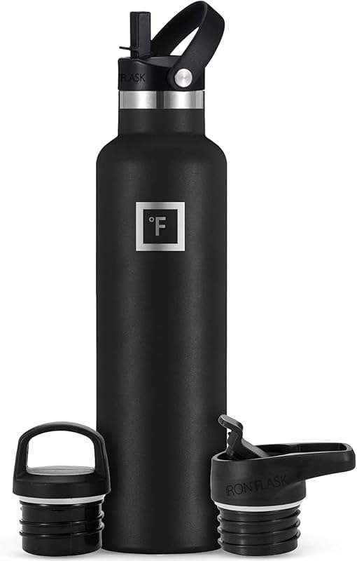 IRON °FLASK 24 oz Midnight Black BPA-Free Insulated Stainless Steel Wa