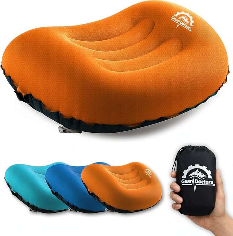 Gear Doctors 3.5oz Ultralight Inflatable Camping Pillow, Compact Backp