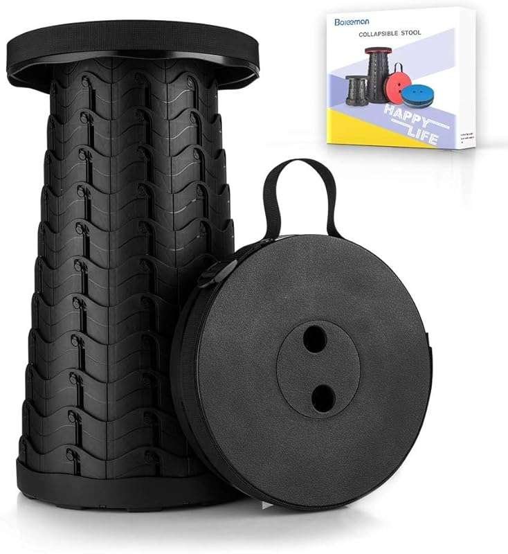 Boreeman Upgraded Folding Stool: Lightweight, Sturdy 400lbs Capacity P