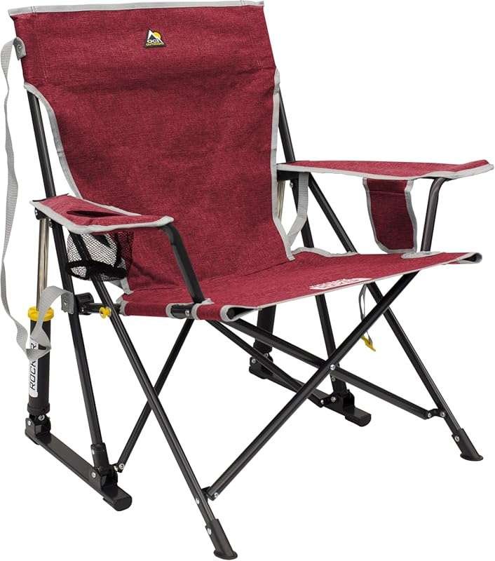 GCI Outdoor Kickback Rocker: Portable Folding Rocking Chair with Lower