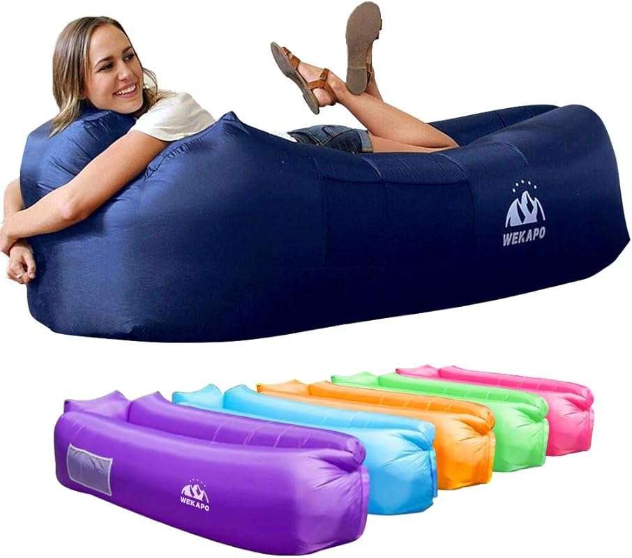 WEKAPO Portable Inflatable Air Lounger Couch for Camping, Beach & Hiki
