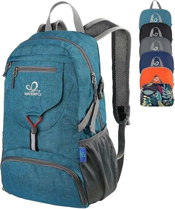 WATERFLY 20L Packable Backpack: Ultra-Light Foldable Travel Hiking Cam