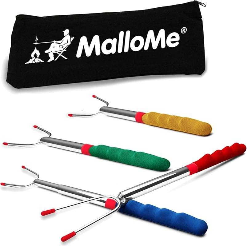 MalloMe 4-Pack 45-Inch Extra Long Marshmallow Roasting Sticks for Camp