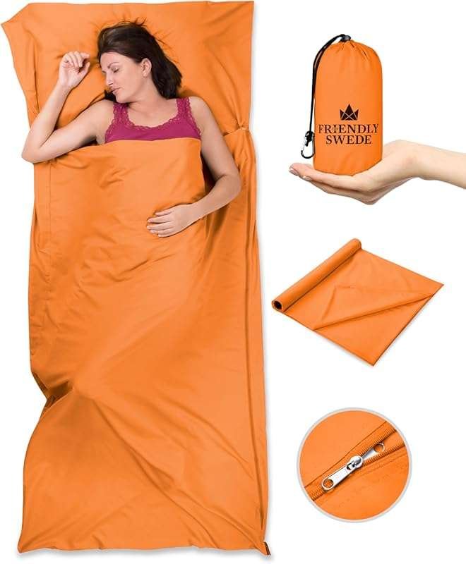 The Friendly Swede Sleeping Bag Liner for Cold Weather and Ultralight 