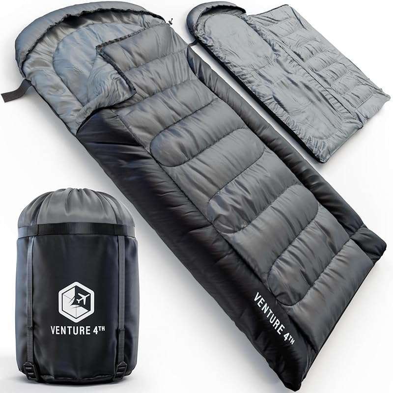VENTURE 4TH Lightweight Backpacking Sleeping Bag – Warm/Cold Weather,