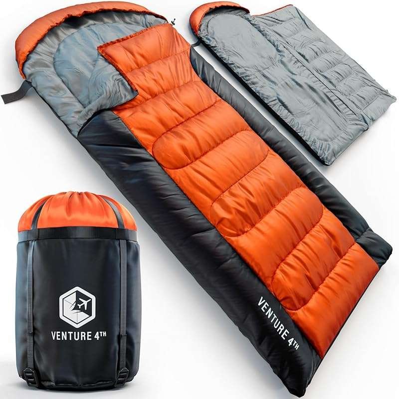 VENTURE 4TH Lightweight Backpacking Sleeping Bag – Warm/Cold Weather,