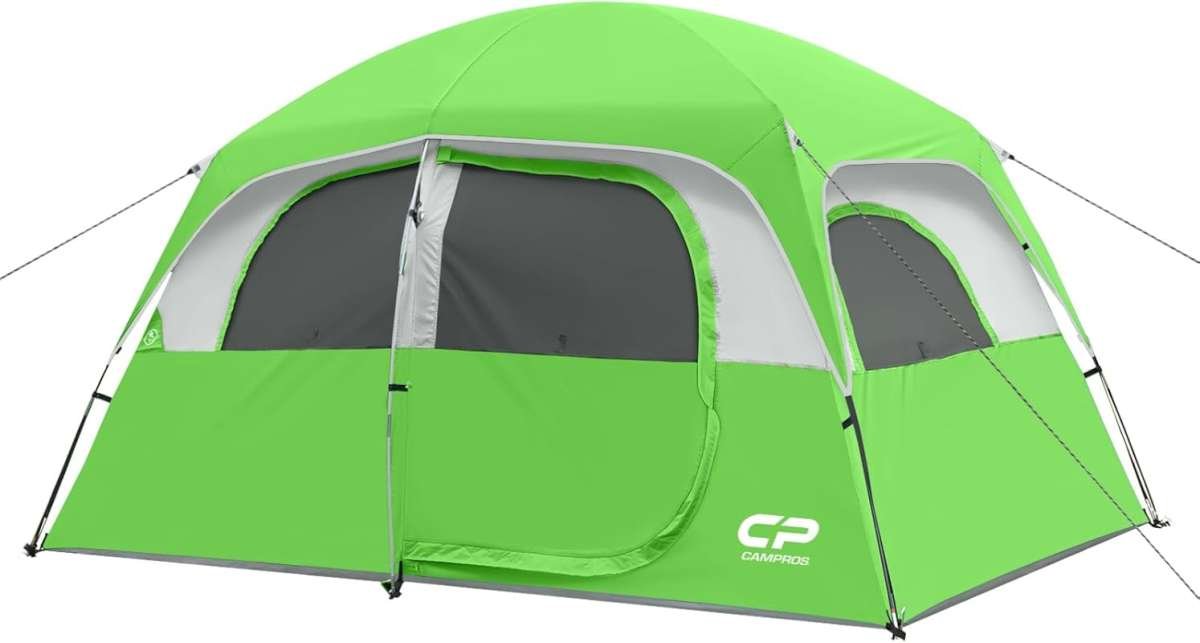 CAMPROS CP Upgraded 6/8 Person All-Season Family Camping Dome Tent