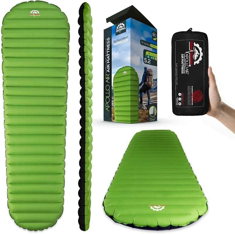 Gear Doctors ApolloAir Ultralight Insulated Camping Sleeping Pad – 5.2