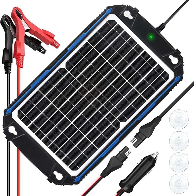 SUNER POWER 12W 12V Waterproof Solar Battery Charger Maintainer with U