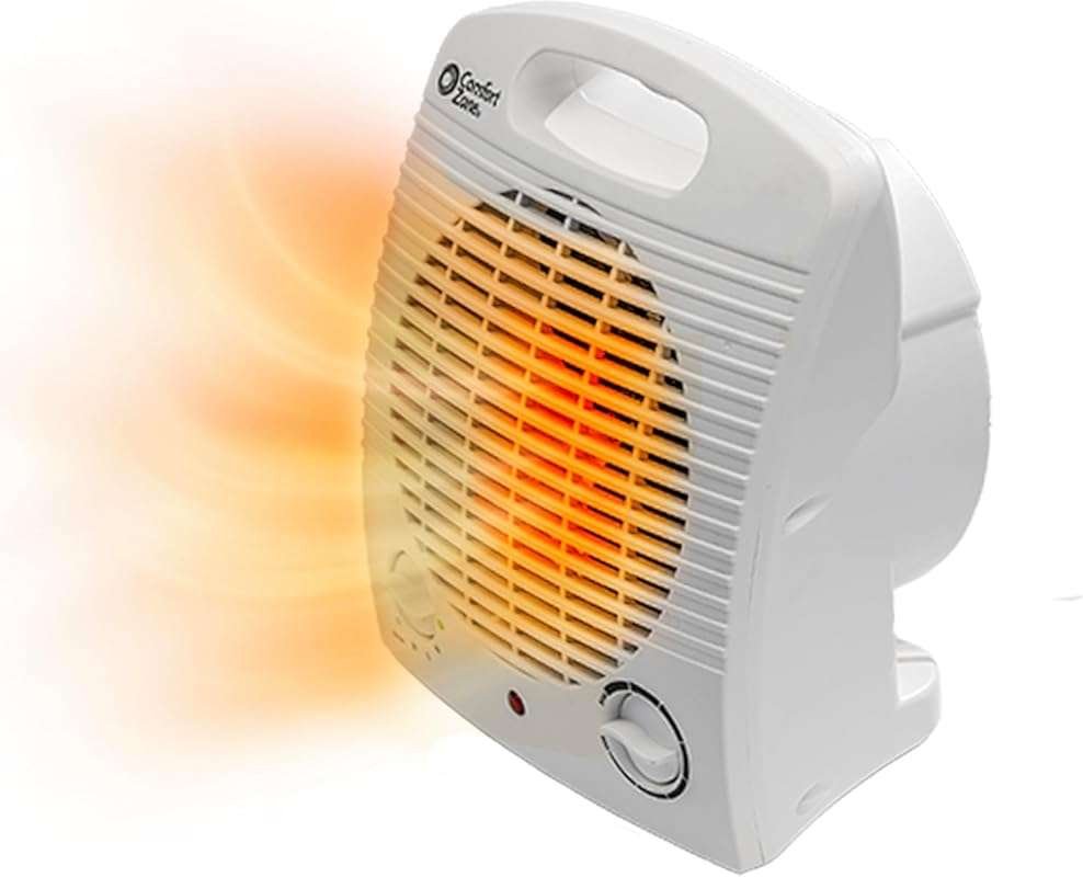 Comfort Zone Personal Space Heater, Fast Heating Electric Heater with 