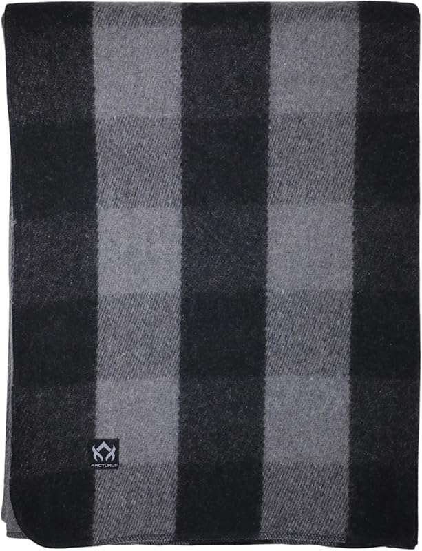 Arcturus Military Wool Blanket: Warm, Thick, Washable - Ideal for Camp